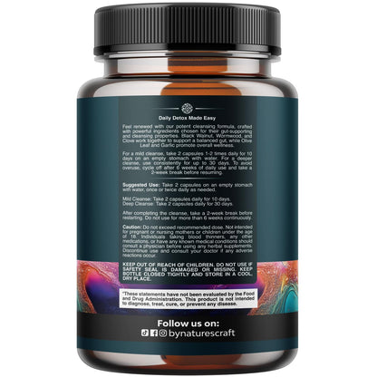 PARA-X Herbal Gut Health Supplement - Immune Support with Black Walnut Wormwood & Cloves - Supports Digestive Health & Gut Health for Women & Men