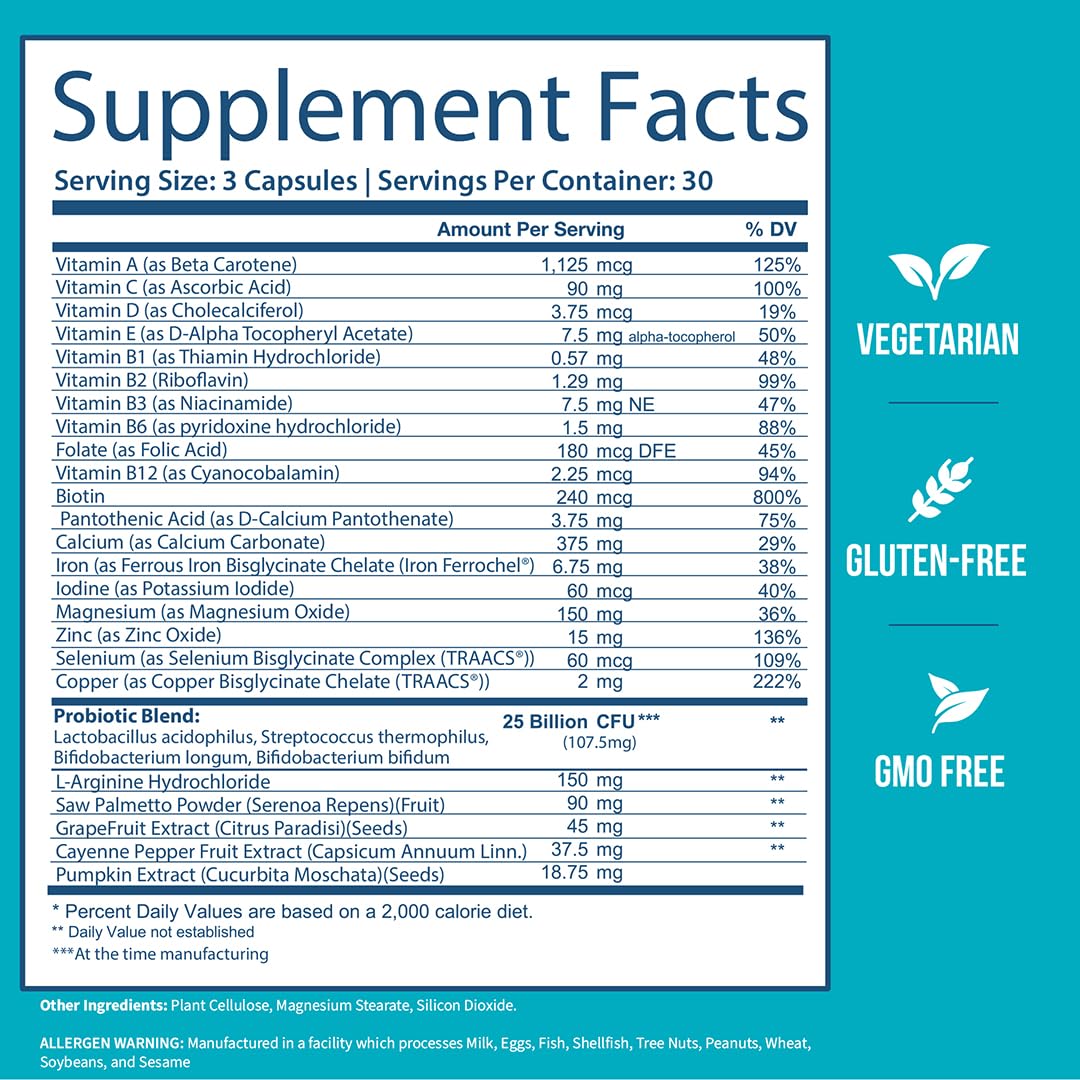 GOBIOTIX Multivitamin with Probiotics and Digestive Enzymes - 25 Billion CFU - Digestive Health, Probiotics