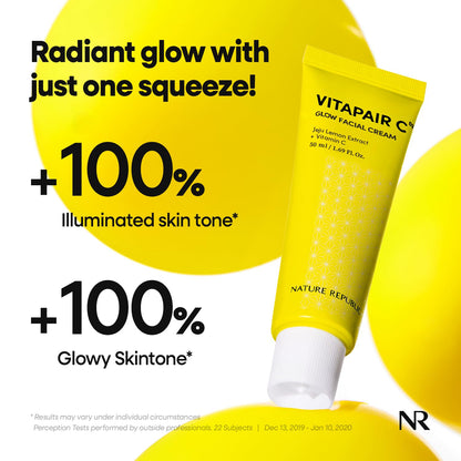 Nature Republic Vitapair C Glow Facial Cream | Vitamin Moisturizer for Radiance & Glow, Even-Looking Skin Tone, Long-Lasting Hydration