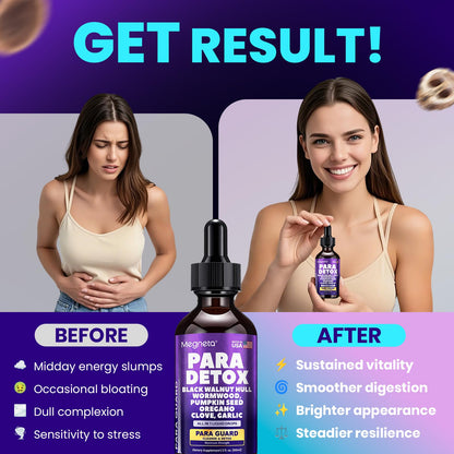 MEGNETA Wormwood Black Walnut Clove Cleanse for Humans- Herbal Gut Cleanse & Digestive Support with Garlic,