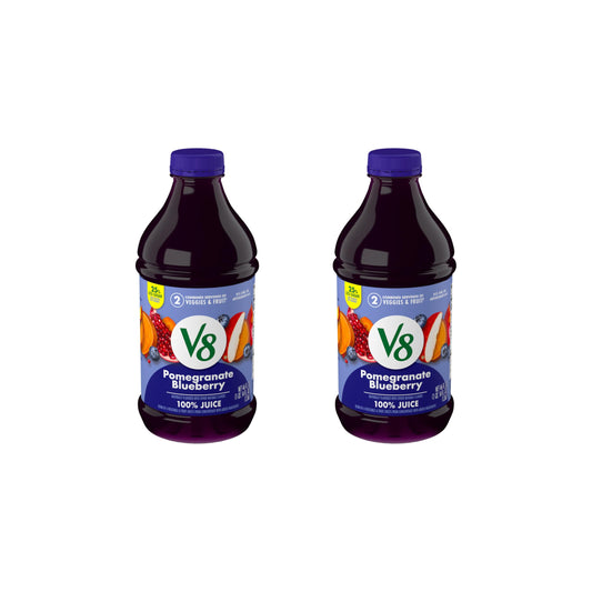 V8 Blends 100% Juice Pomegranate Blueberry Juice, Fruit and Vegetable Juice Blend, 46 Fl Oz Bottle (Pack of 2) V8 buy supplements Au