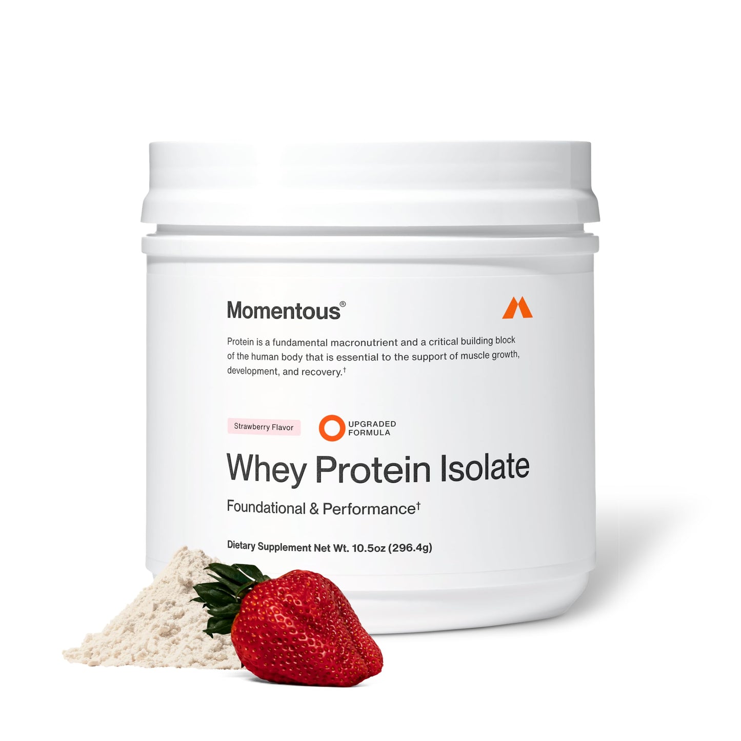 Momentous Essential Grass-Fed Whey Protein Powder - 20 g Whey Isolate Protein - NSF Certified for Sport - Gluten-Free - 12 Servings for Essential Everyday Use