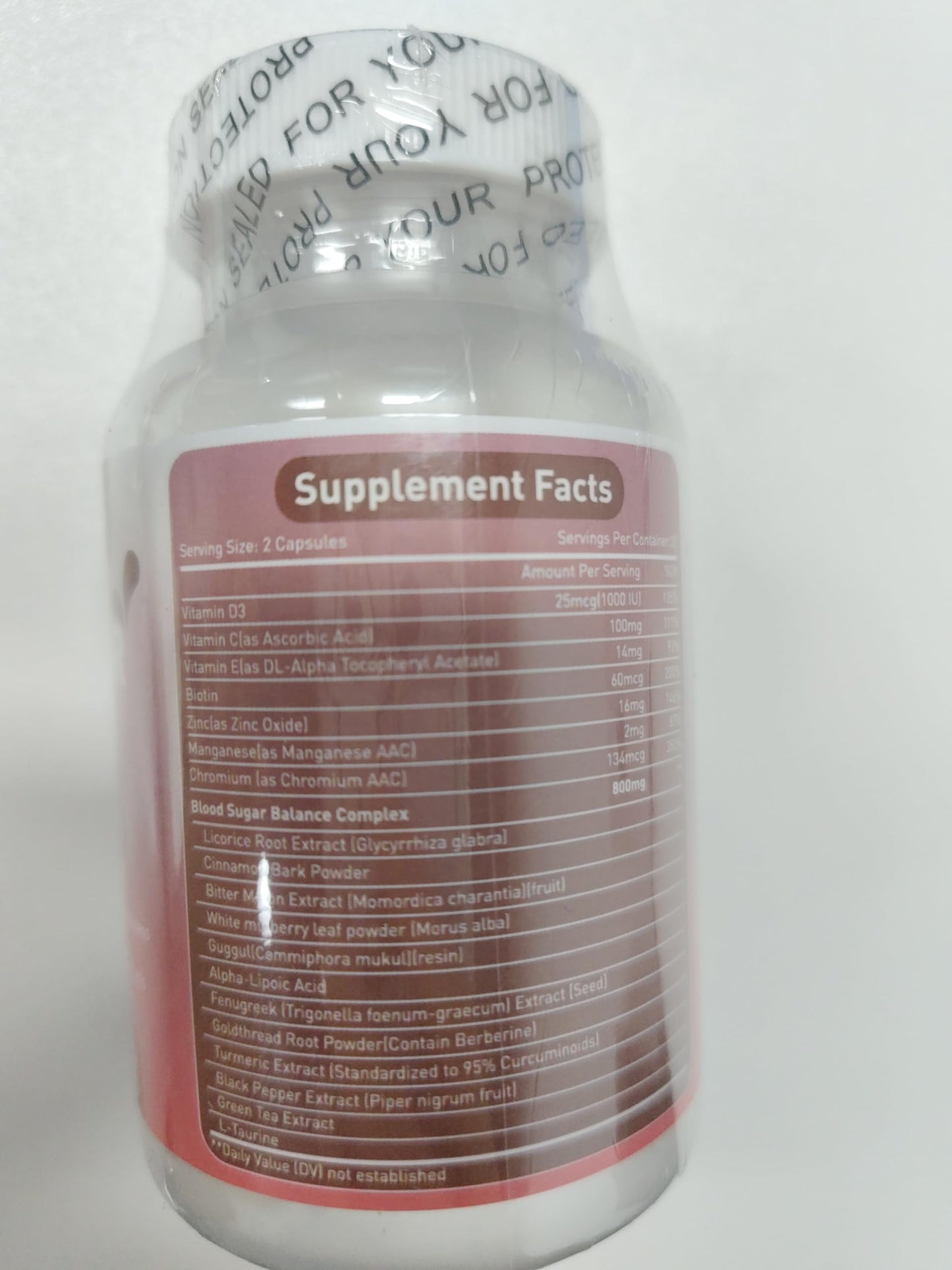 Blood Sugar Complex Supplement – Natural with 20 Active Herbs and Vitamins, Including Cinnamon, Bitter Melon, Black Pepper, Licorice, Vegan, Non-GMO, Gluten-Free, 60 Capsules