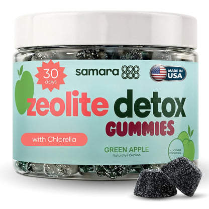 Zeolite Detox for Kids & Adults, Heavy Metal Zeolite & Chlorella Detox Gummies, Alternative to Activated Charcoal, Gentle Daily Toxin Cleanse for Kids & Adults