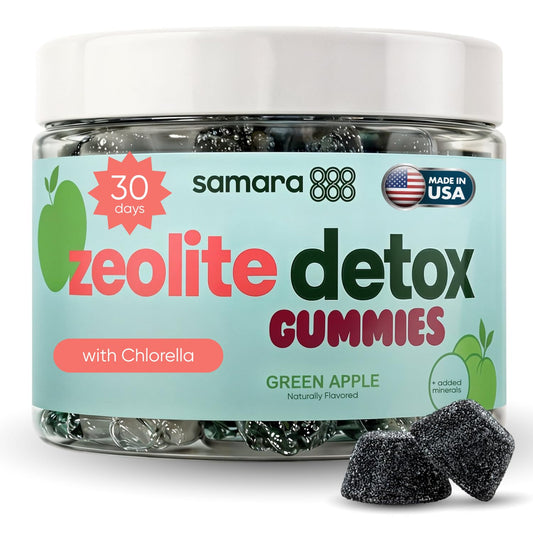 Zeolite Detox for Kids & Adults, Heavy Metal Zeolite & Chlorella Detox Gummies, Alternative to Activated Charcoal, Gentle Daily Toxin Cleanse for Kids & Adults