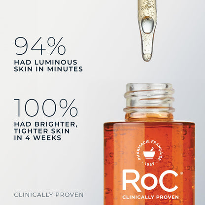 RoC Multi Correxion Revive + Glow 10% Active Vitamin C Serum for Face, Daily Anti-Aging Wrinkle and Skin Tone Skin Care