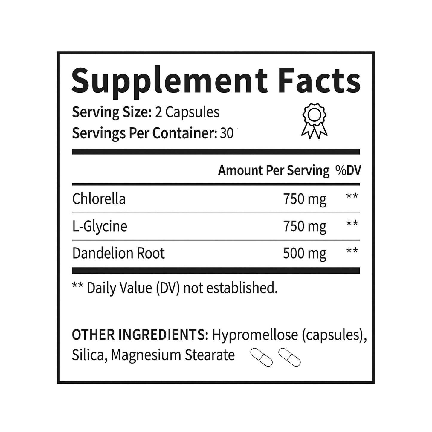 AlkaDetox Binder Tablet with Fiber chlorella/Chlorophyll, Liver & Gut Detox Cleanse, Colon and Toxin Flush. glycine and Dandelion