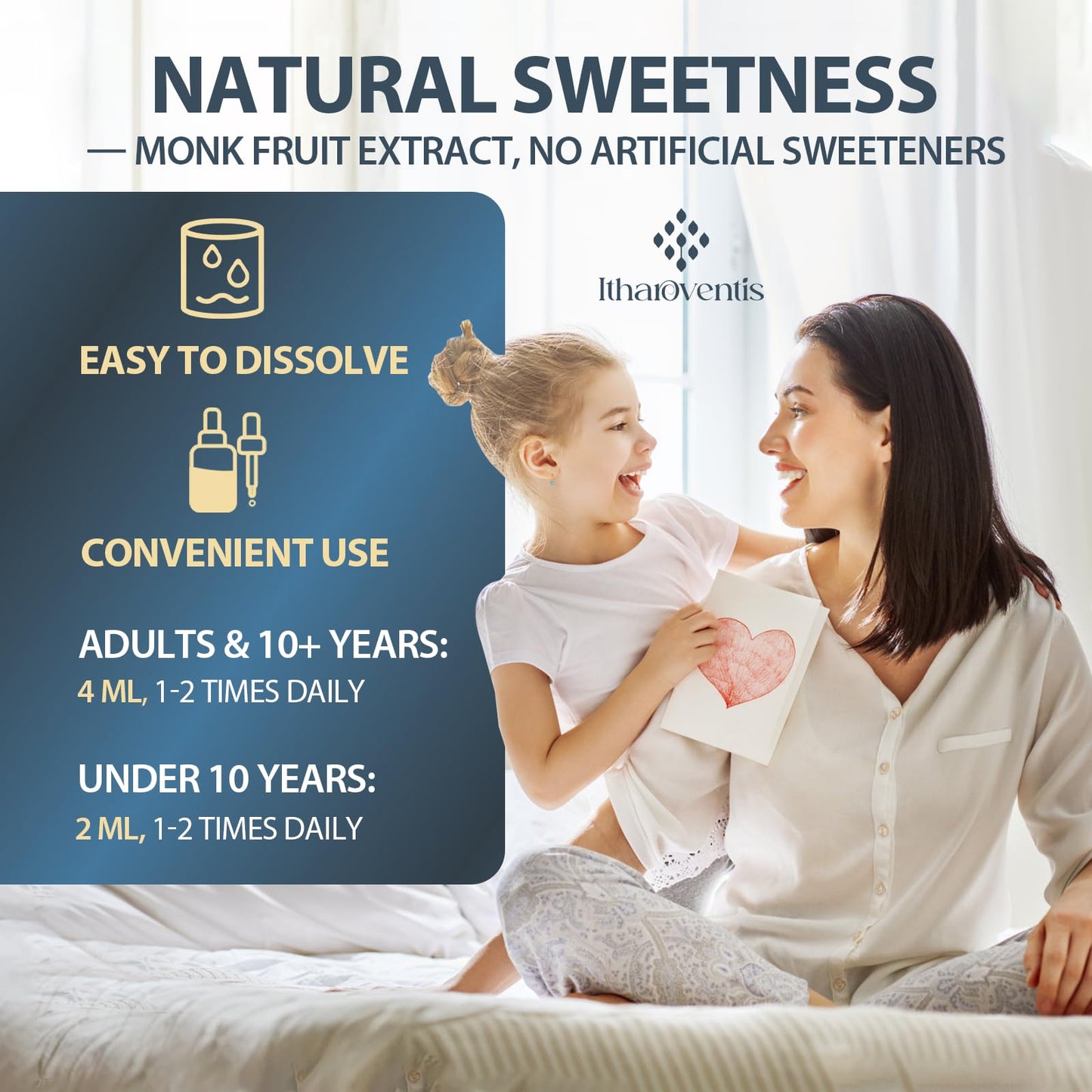 Itharoventis Zeolite Drops for Kids and Adults, Zeolite Clinoptilolite Liquid with Methyl Vitamin B12 & D3 for Gut & Speech,