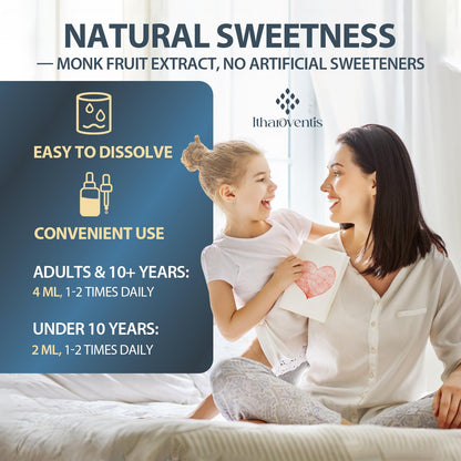 Itharoventis Zeolite Drops for Kids and Adults, Zeolite Clinoptilolite Liquid with Methyl Vitamin B12 & D3 for Gut & Speech,