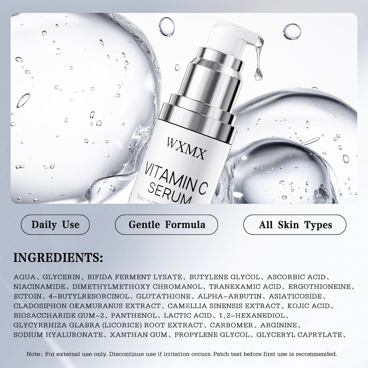Super Vitamin C Serum for Face: All-in-One Hydrating Anti-Aging Formula by Vitamin C, Hyaluronic Acid, Caffeine-Firming, Lifting, Targets Dark Spots,