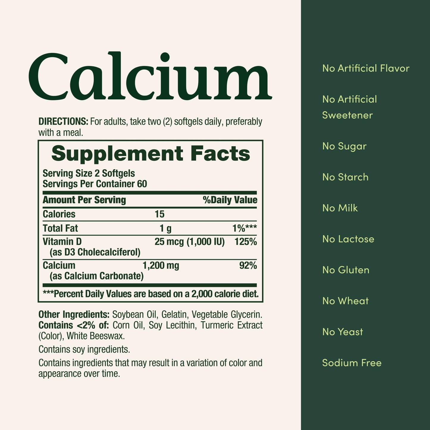 Nature's Bounty Calcium 1200 mg with Vitamin D3 - Bone Health Softgels, Calcium and Vitamin D Supplement, 120 Ct (2-Pack)