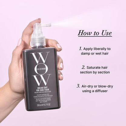 COLOR WOW Dream Coat for Curly Hair – Frizz-Free Curls Made Easy, Moisture-Boosting Spray, Curl-Enhancing Formula