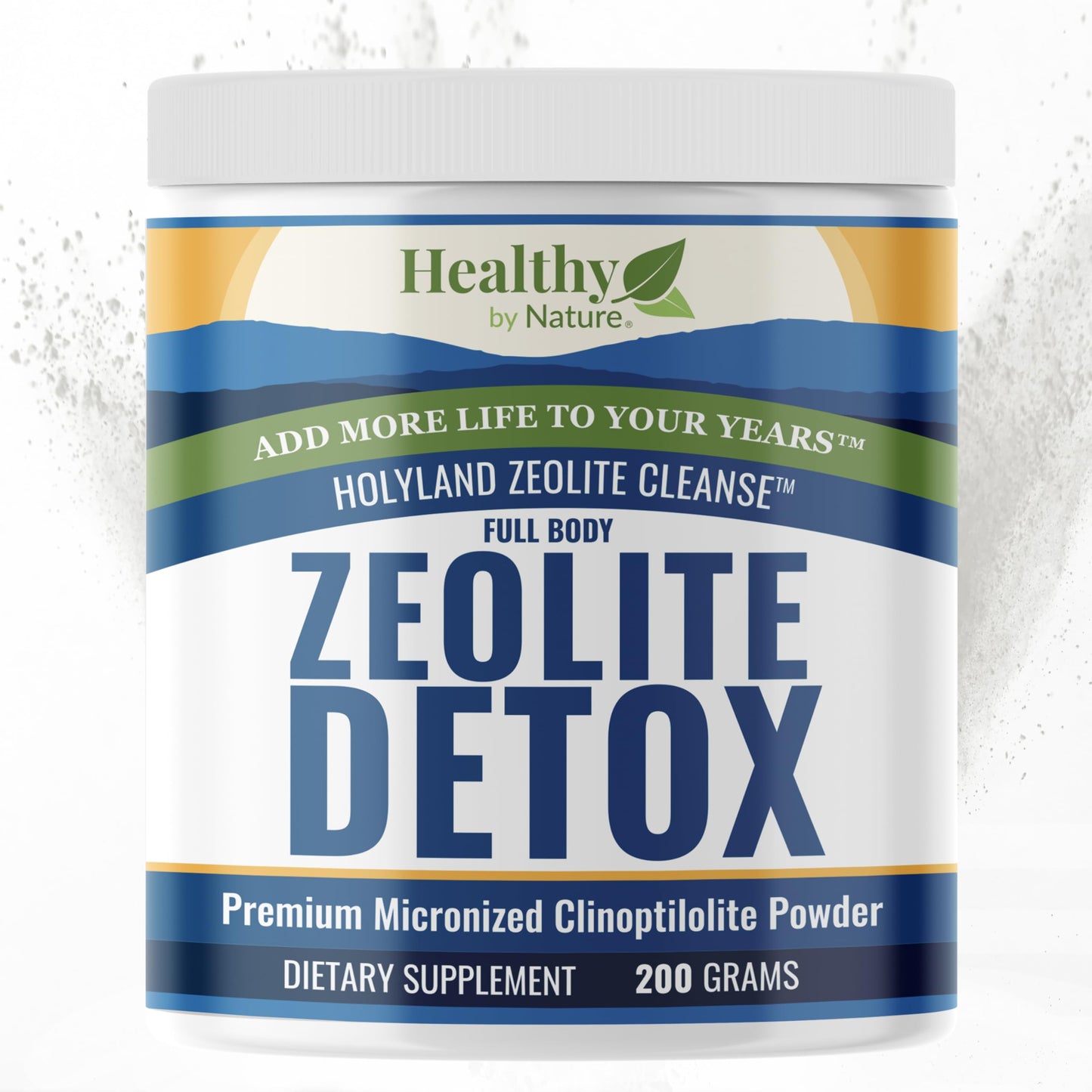 HolyLand Zeolite Cleanse - Zeolite Detox Powder (7.05oz 200 Gram) - Clinoptilolite Natural Activated - Micronized 0-25 - Full Body Detox for Women, Men