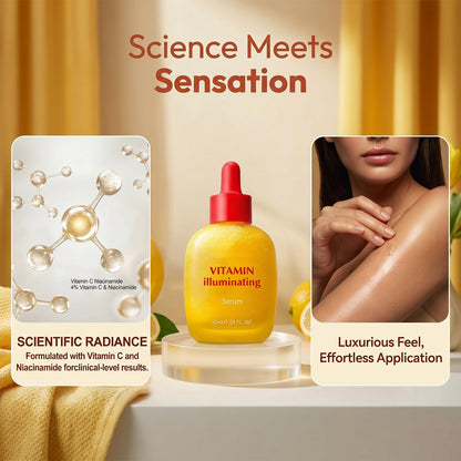 Vitamin Illuminating Serum, with Niacinamide Acid & Hyaluronic Acid Vitamin C Face Serum Helps Reduce Dark Spots & Signs of Uneven Tone Care
