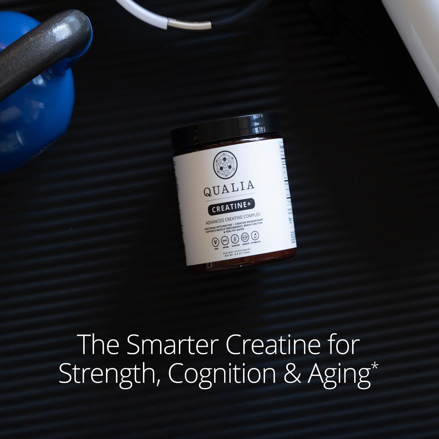 Qualia Creatine | Advanced Creatine Complex | 2 Sources + Magnesium | Optimized Absorption | Muscle Performance, Brain Function,