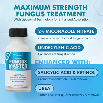 Ebanel Bundle of Fungus Treatment 1 Oz, and Lidocaine Numbing Cream