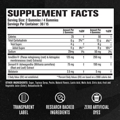 Jacked Factory Lean PM Weight Loss Gummies - Night Time Fat Burner & Appetite Suppressant Sleep Supplement with Melatonin & Ashwagandha