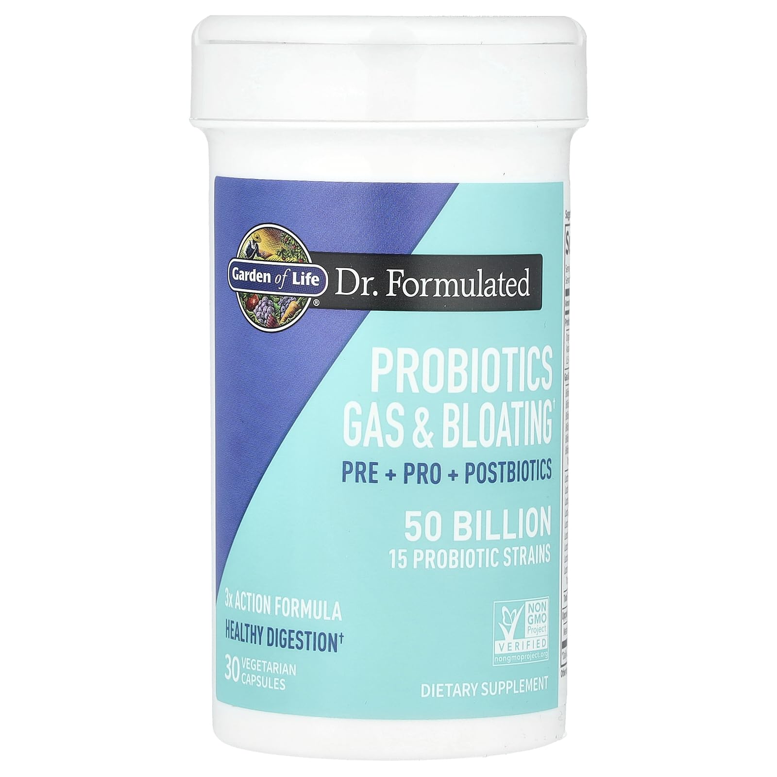 Garden of Life Dr. Formulated Pre, Post & Probiotics Gas & Bloating Once Daily 3-in-1 Complete Prebiotics, Postbiotics & Probiotics – 50 Billion CFU, Non-GMO, Gluten-Free, 30 Day Supply Garden of Life buy supplements Au