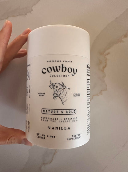 Cowboy - The Exclusive 1st Milking, Whole, Grass Fed Colostrum Supplement for Full Body Health - Bovine Colostrum Powder Packed w/Bioactive Nutrients