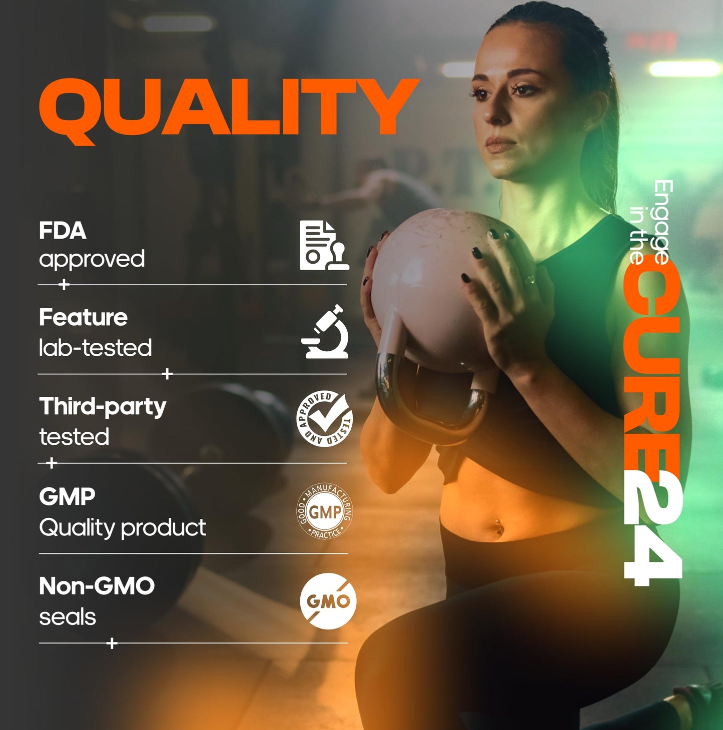 Cure24 Bovine Colostrum X3 Supplement Powder for Humans, 100% Pure Whole Natural Grass Fed Superfood, High IgG, Plus Probiotic