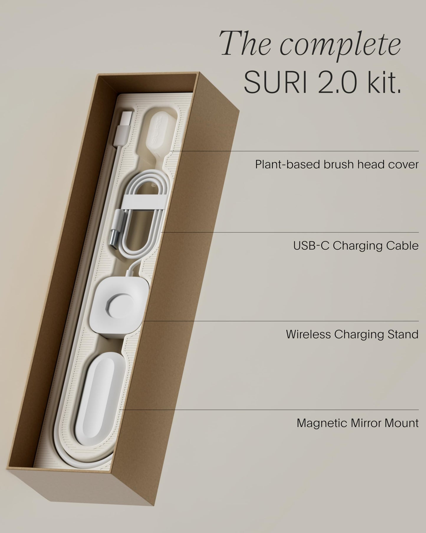 SURI 2.0 New Sonic Electric Toothbrush with Pressure Sensor | 1 Month+ Battery | Electric Toothbrush for Adults