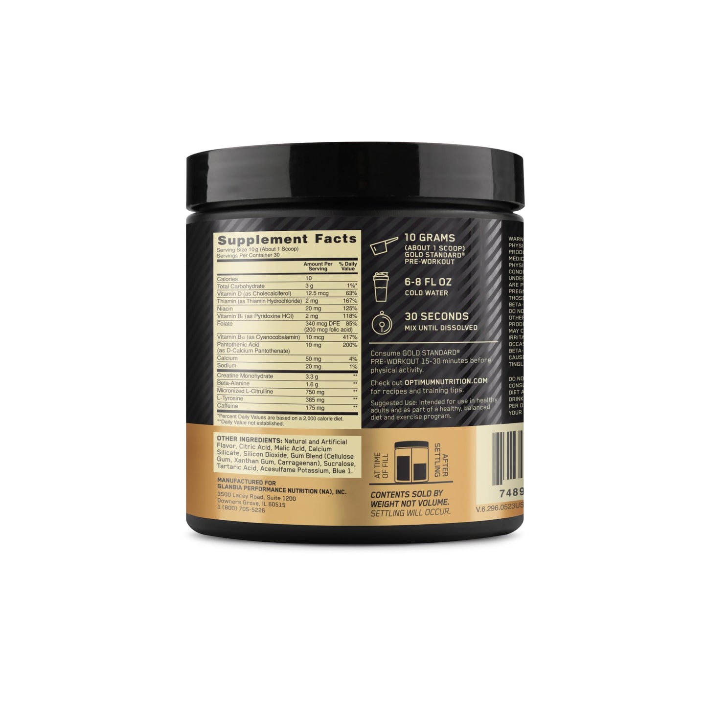 Optimum Nutrition Gold Standard Pre-Workout, Vitamin D for Immune Support, with Creatine, Beta-Alanine, and Caffeine for Energy, Keto Friendly, Blueberry Lemonade