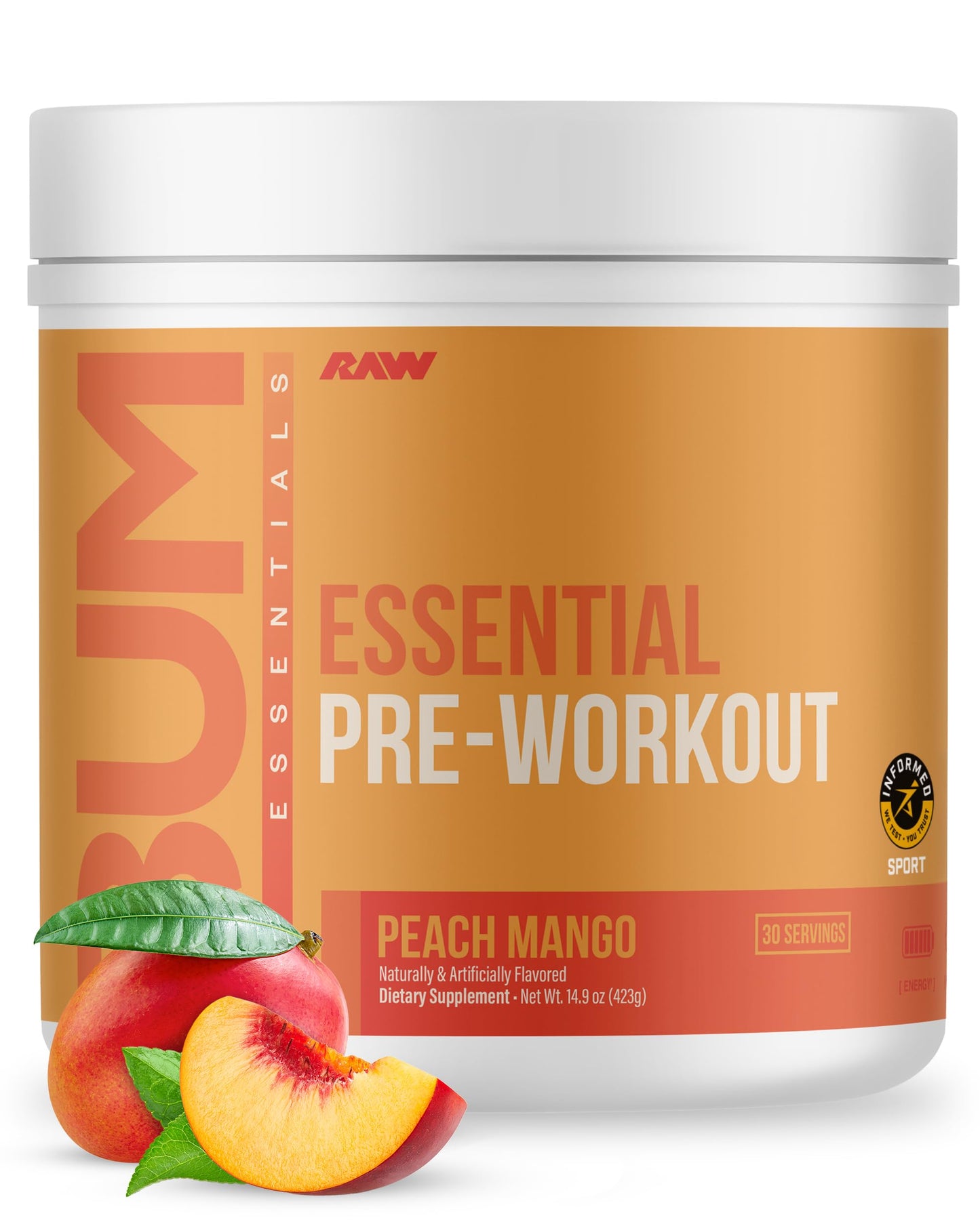 RAW Nutrition - Essential Pre - Chris Bumstead Pre Workout Formula, Sports Nutrition Pre-Workout Powders | Men & Womens Drink
