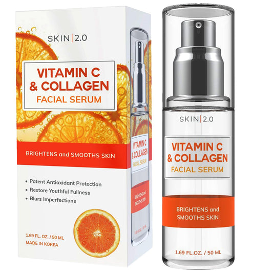 Skin 2.0 Vitamin C Serum - Dermatologist Tested, Anti-Aging & Dark Spot Remover - Brightening, Clean Beauty, Cruelty-Free,
