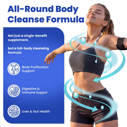 Vccvaa Metal Detox & Full Body Cleanse Pills - GI, Parasite & Zeolite Detox, Activated Charcoal, Bentonite Clay, 5 Billion CFU Women Probiotics,