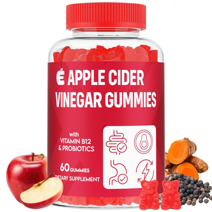 Apple Cider Vinegar Gummies 2000mg, Keto ACV Gummies with Probiotics, Keto Support & B12, Apple Cider Vinegar with Mother for Digestion, Metabolism,