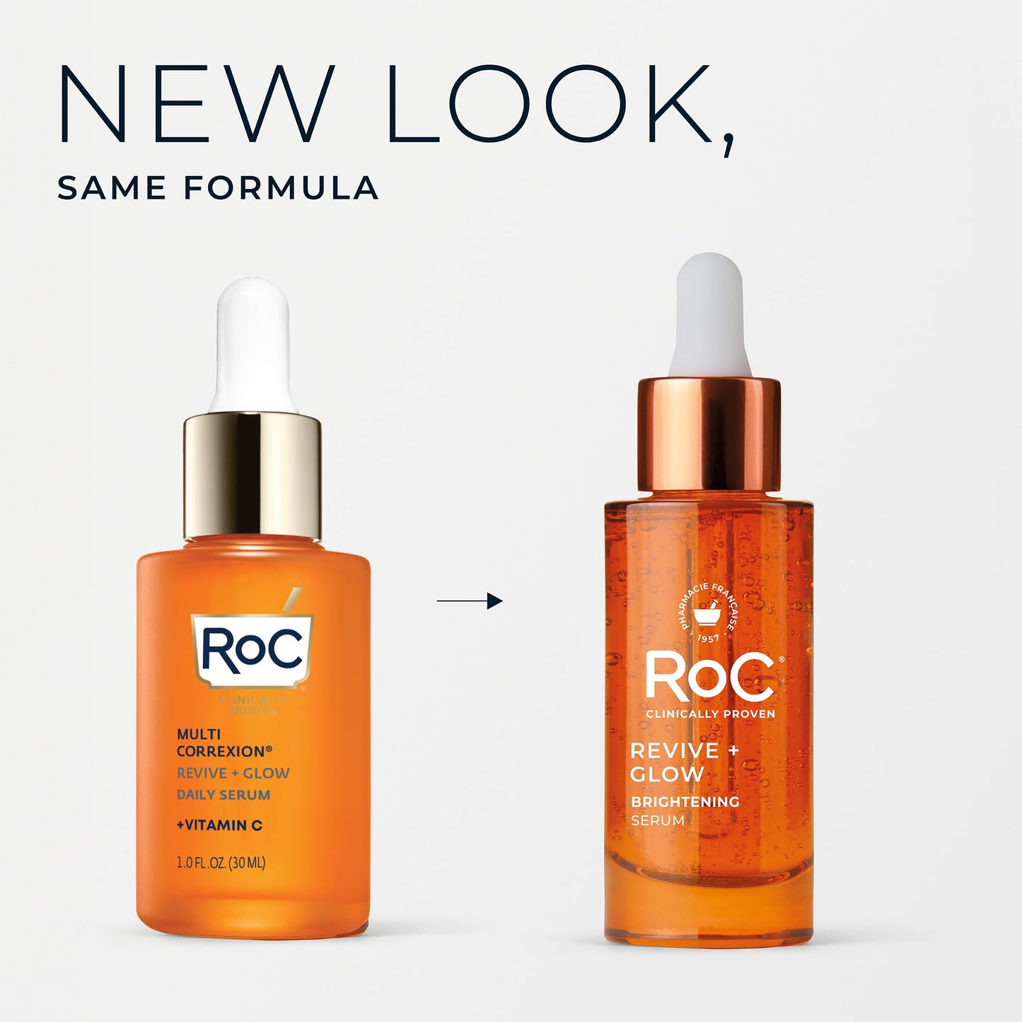 RoC Multi Correxion Revive + Glow 10% Active Vitamin C Serum for Face, Daily Anti-Aging Wrinkle and Skin Tone Skin Care