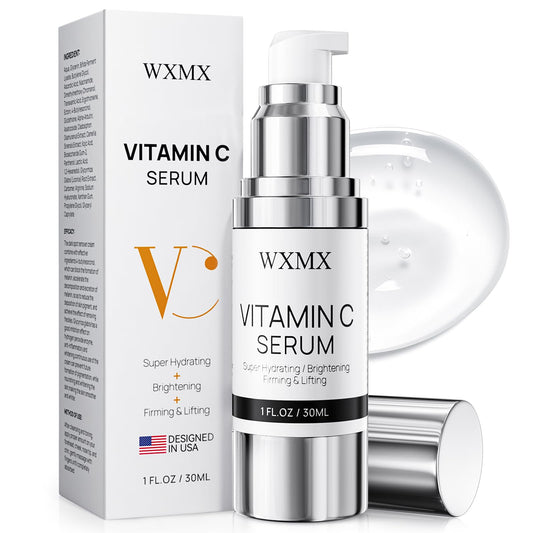 Super Vitamin C Serum for Face: All-in-One Hydrating Anti-Aging Formula by Vitamin C, Hyaluronic Acid, Caffeine-Firming, Lifting, Targets Dark Spots,