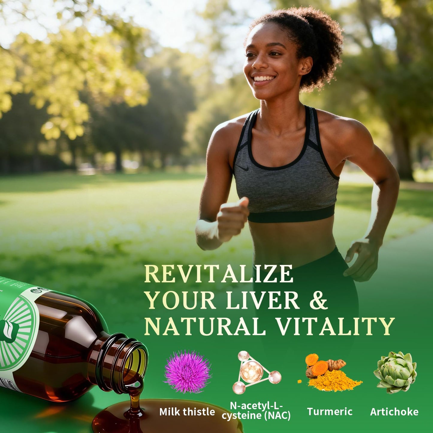 B BEWORTHS Liver Cleanse Detox & Repair - Liver Support Liquid Drops with Milk Thistle, L-Glutamine & NAC, Liver Support, Stomach & Gut Soothing,