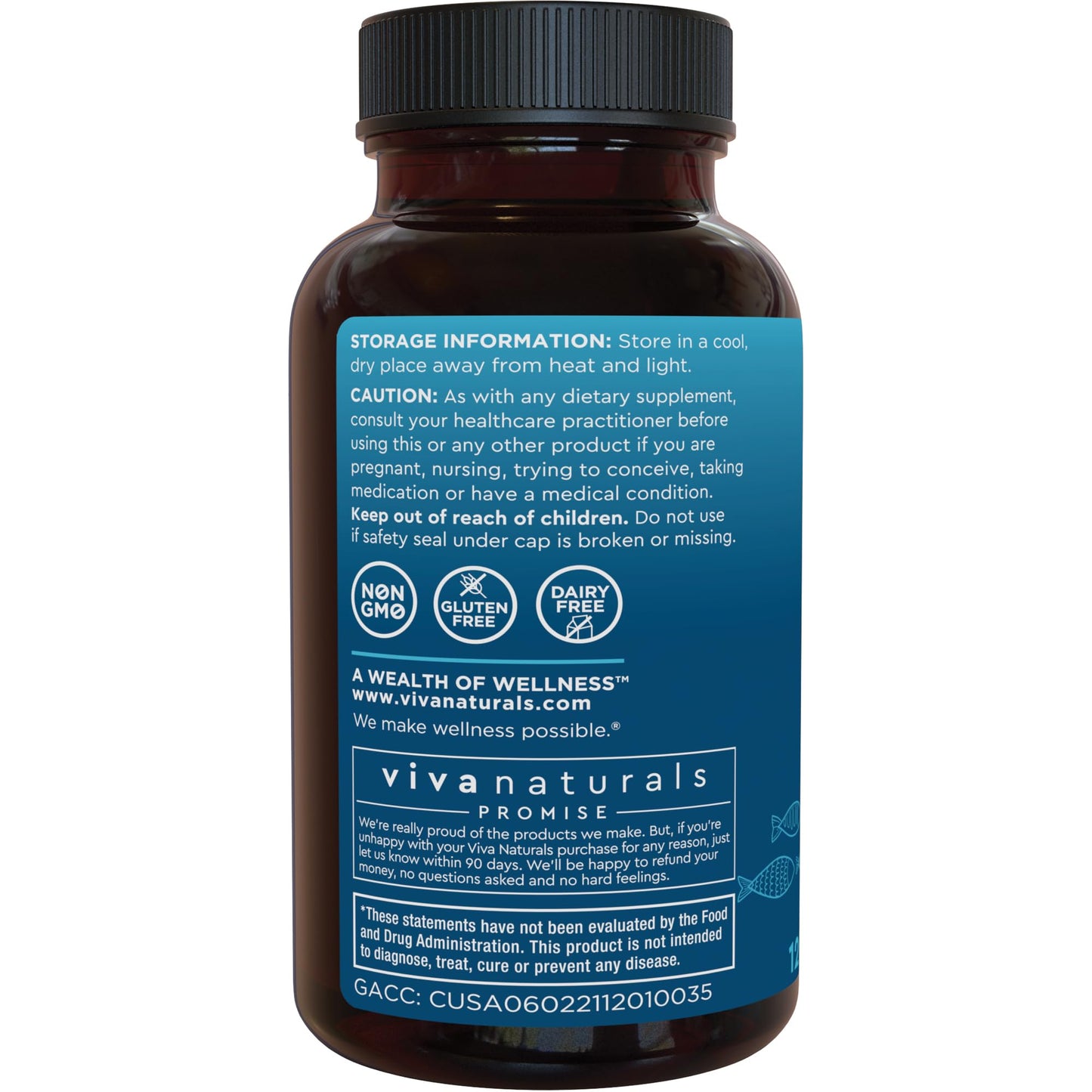 Viva Naturals Omega 3 Fish Oil Supplement for Women and Men - 2500 mg Triple Strength Fish Oil per Serving with Omega 3 Fatty Acids Including EPA, DHA DPA