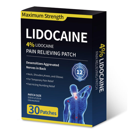 SZLGANG 4% Lidocaine Pain Relief Patches - (Large, 30, Count) Maximum Strength Relief for Back, Neck, Shoulder, Joint & Muscle Pain, 3.9”x 5.5”-03O SZLGANGBuy Supplements Australia
