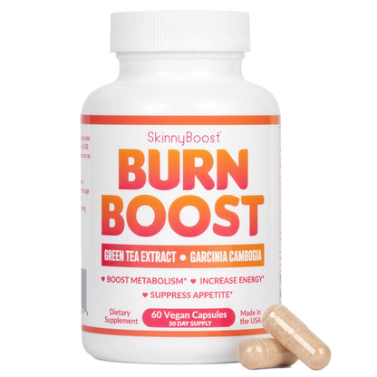 SkinnyBoost Burn Boost Capsules-60 Ct – Natural Vegan Metabolism Support with Green Tea & Garcinia Cambogia -Anotioxidants
