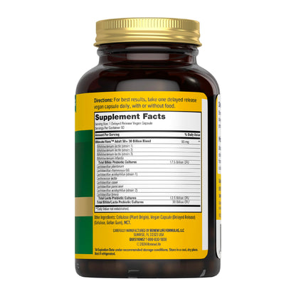 Renew Life Probiotic Adult 50 Plus Probiotic Capsules, Daily Supplement Supports Urinary, Digestive and Immune Health, L. Rhamnosus GG, Dairy