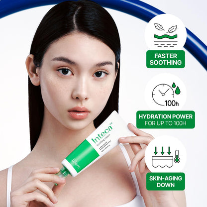 MAKE P:REM INTECA Soothing Cream, Quick Calming Facial Cream with Advanced CICA for All Skin Types, Oily Skin, EVE VEGAN,