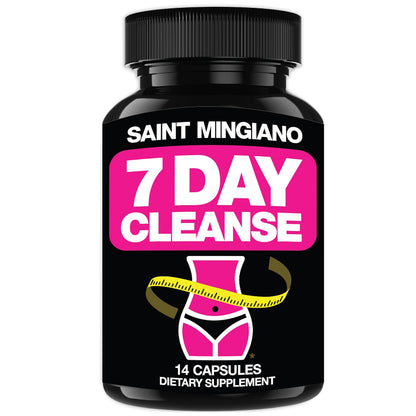 Saint Mingiano 7 Day Cleanse Program | Colon Detox with Natural Laxative for Constipation & Bloating | Extra-Strength Senna