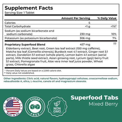 Superfood Tabs Superfoods Company Detox Cleanse Drink - Supplement for Women & Men- Support Healthy Weight- Improve Digestive Health & Bloating Relief