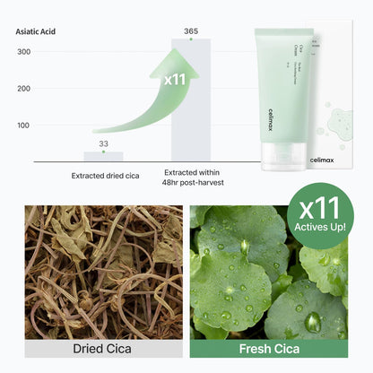 celimax The Real Cica Soothing Cream | with Fresh Cica Extract, Oil Free, Hydrating, Moisturizing, Calming, Dry Oily Combination Sensitive Skin,