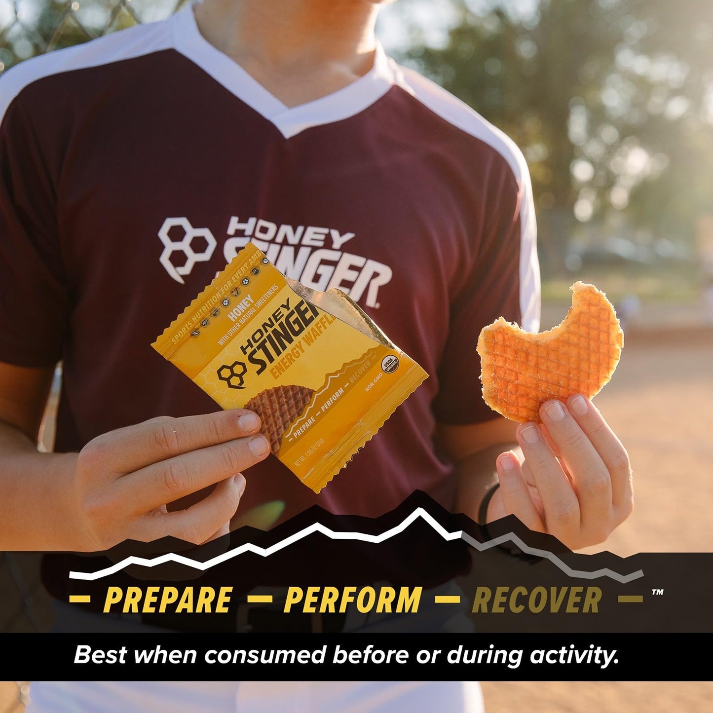 Honey Stinger Organic Honey Waffle, Energy Stroopwafel for Exercise, Endurance and Performance, Sports Nutrition for Home & Gym,