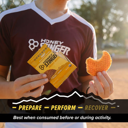 Honey Stinger Organic Honey Waffle, Energy Stroopwafel for Exercise, Endurance and Performance, Sports Nutrition for Home & Gym,