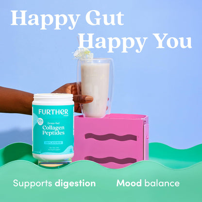 Further Food Unflavored Collagen Peptides Powder - 100% Grass-Fed, Hydrolyzed Type 1 & 3, 20g of Collagen per Serving