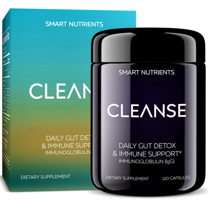 CLEANSE | IgG Dairy-Free Colostrum | 50.5% IgG Potent Concentrated Immune Support | Daily Gut Health Detox, Energy, Prebiotics, Digestive Support