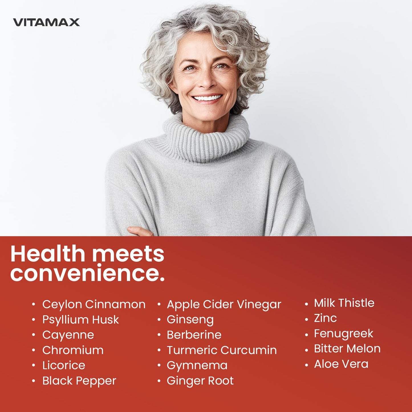 Ceylon Cinnamon, Apple Cider Vinegar, Turmeric - Gluco Health Support - Panax Ginseng, Berberine, Bitter Melon Milk Thistle Fenugreek -