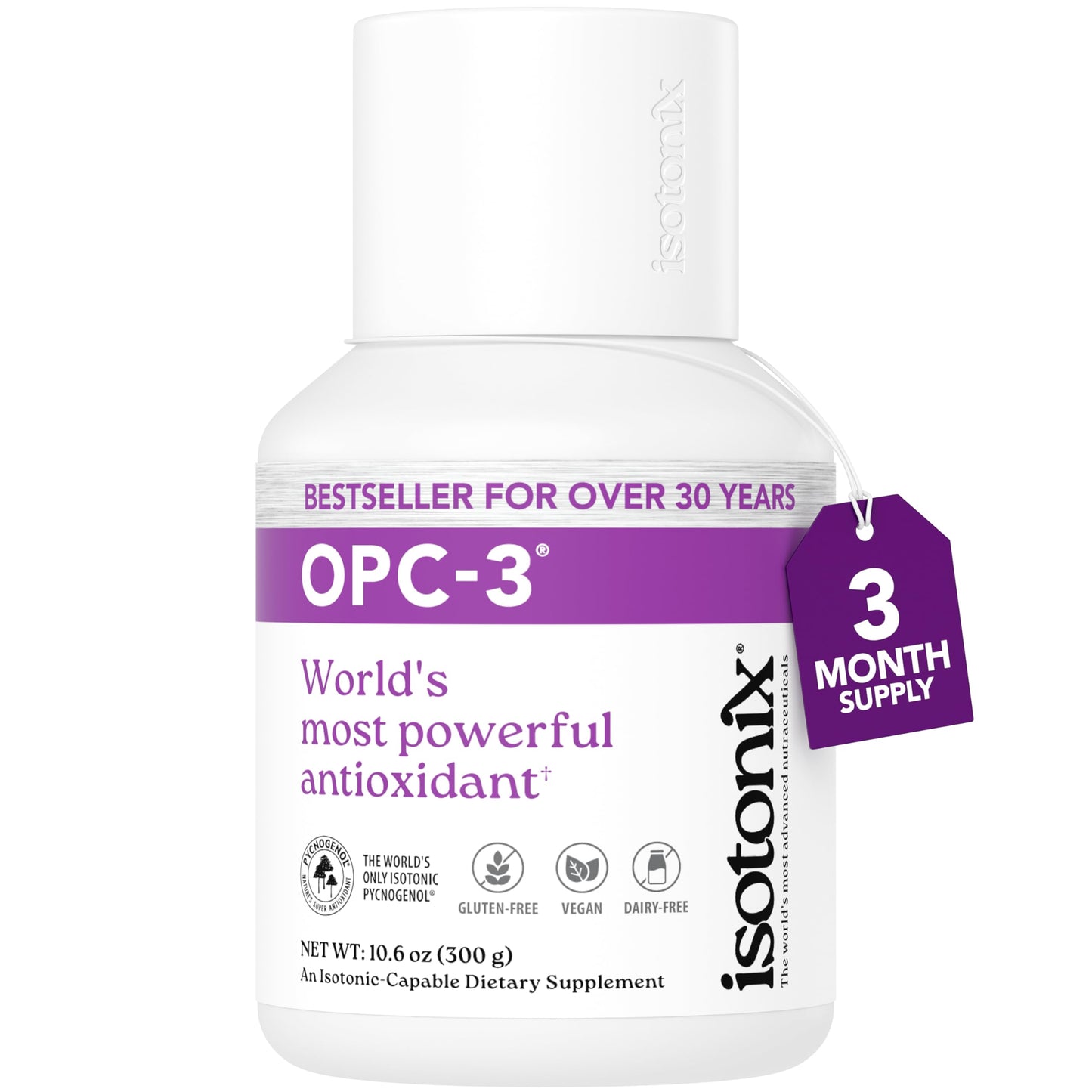 Isotonix OPC-3 Antioxidant Supplement - Pycnogenol, Grape Seed Extracts, Bilberry, Red Wine & Pine Bark Extracts - for Heart & Circulatory Support