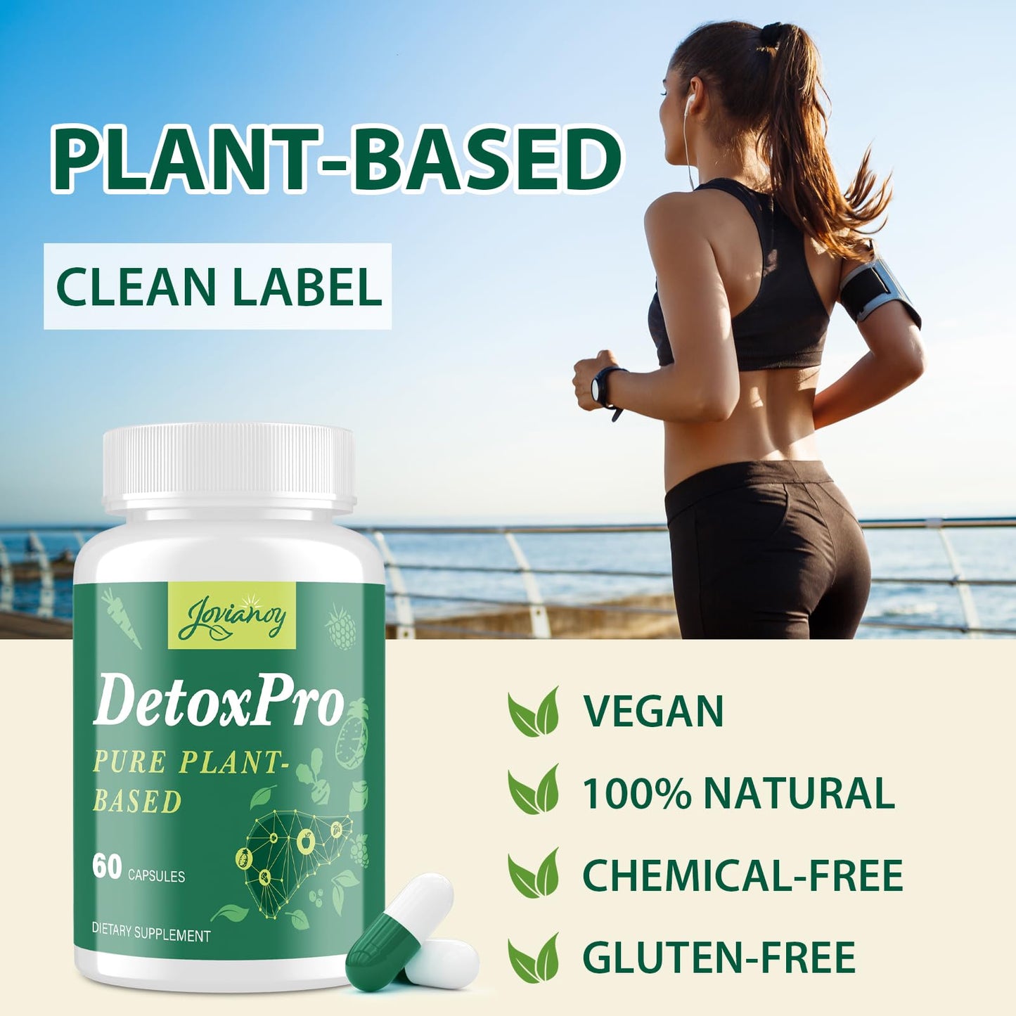1000 MG Detox & Cleanse Capsules, 26-in-1 Plant-Based Formula for Detoxification, Detox Supplement for Women & Men, Natural Trace Binder, Liver,
