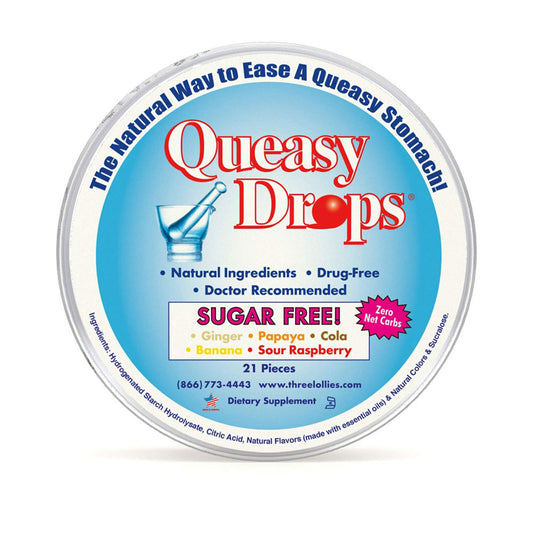 Queasy Drops Sugar Free! 21 Lozenges