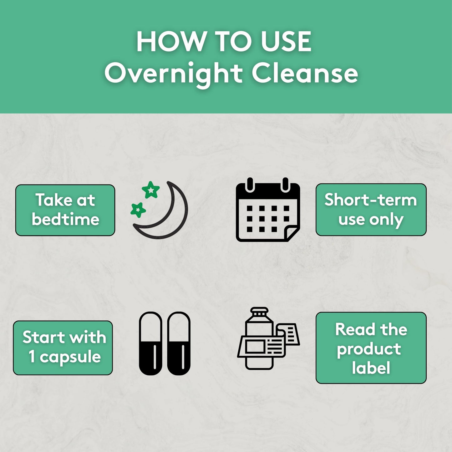 Youth & Tonic Overnight Intestinal Cleanse Supplement for Occasional Constipation Relief, Gut & Colon Cleanse Detox with Senna Leaf, Psyllium Husk Powder